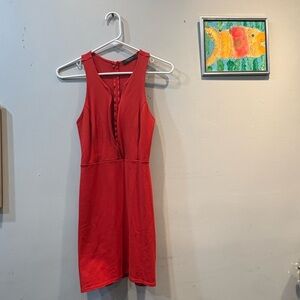 Solemio Scarlet Sleeveless Mini Dress